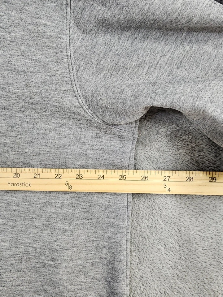 Sudadera con Capucha Bugle Boy Para Hombres XL Gris Cremallera Completa Forrada Sherpa Vellón Deletrear Gráfico Foto 4 de 4