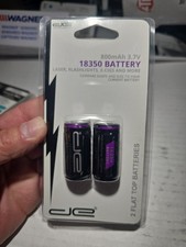 2 Flat Top De 800mah 3.7v 18350 Laser, Flashlight Rechargeable Li-ion Battery