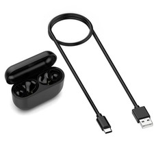 Black ABS Earphone Charging Box With Charging Cable For Jabra Elite 10 Earphone