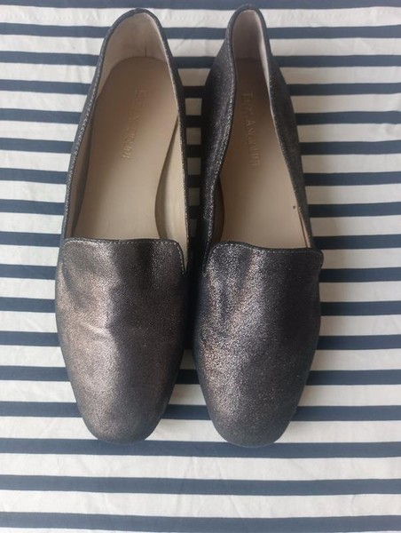 Women Enzo Angiolini Loafers Black Leather 37