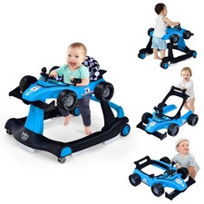 BABY JOY 4-in-1 Baby Walker, Foldable Activity Walker with Adjustable Height S