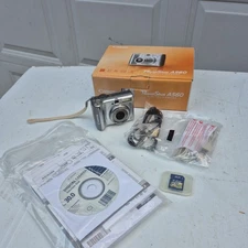 CANON Powershot A560 7.1MP Digital Camera 4x Optical Zoom Box Manual Cable 