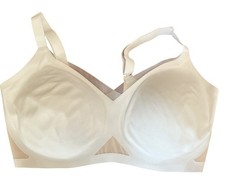 Honeylove Crossover Wireless Support Bra Shapewear White/Nude Beige Size 2X 