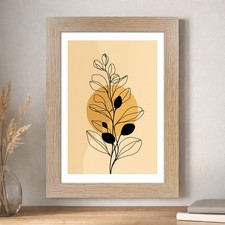 Eukalyptus Linie Wandbild Giclée Kunstdruck - Minimalist Scandi