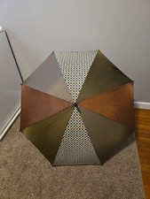 Vintage NWT Aramis Full Size Umbrella Brown Green Diamond Rare