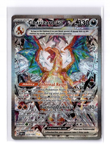 Pokémon TCG Charizard EX Sv03: Obsidian Flames 223/197 Special Illustration