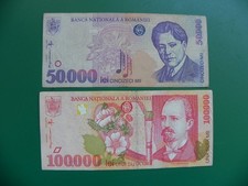 Romania 50000 - 100000 Lei 1996 - 1998