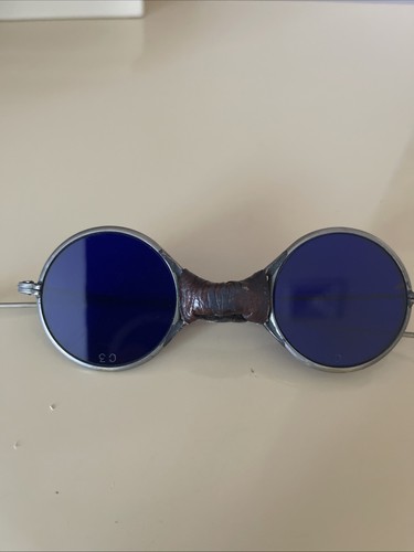 American Optical Melters Goggles  Cobalt Lenses 