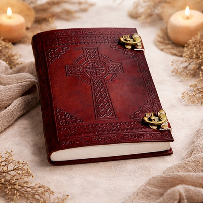 Handmade Leather Journal8x6Vintage Diary Notebook DoubleLock200Blank Page Travel