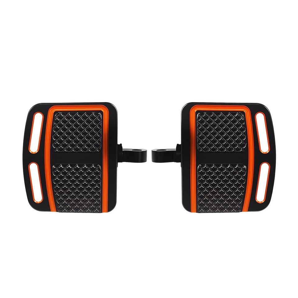 Orange Diamond Cut Mini Floorboards Foot Boards For Harley Touring Road Glide 24 Foto 4 de 4