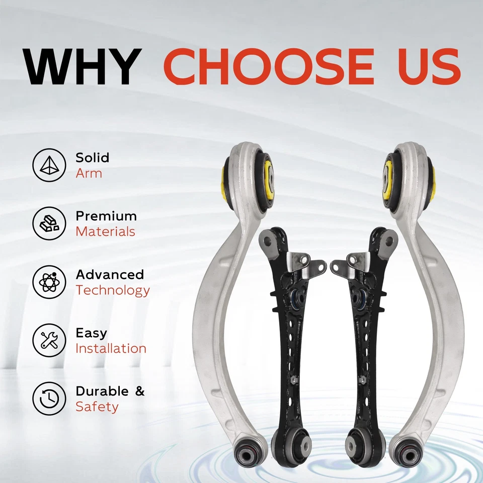 Brazos de control inferiores delanteros izquierdo y derecho con kit de buje para Jaguar XJ XJR 2010-2019 Foto 2 de 4