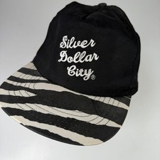 KC Silver Dollar City Black Zebra Print Adjustable Snapback Baseball Cap Men's