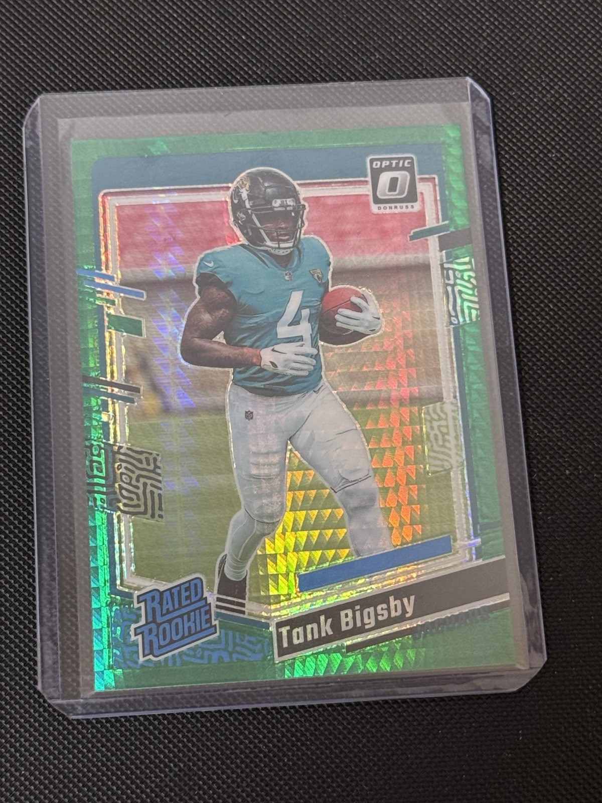 TANK BIGSBY 2023 PANINI OPTIC GREEN HYPER RATED ROOKIE RC #252 JAGUARS