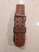 Altus Brown Leather Powerlifting Belt Men Double Pin Buckle Weight Lifting Gym