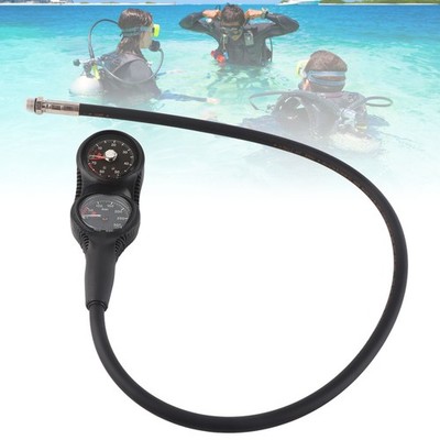 Professional Scuba Diving 2 Gauges Pressure Gauge Dive Digital Depth Equipme SET