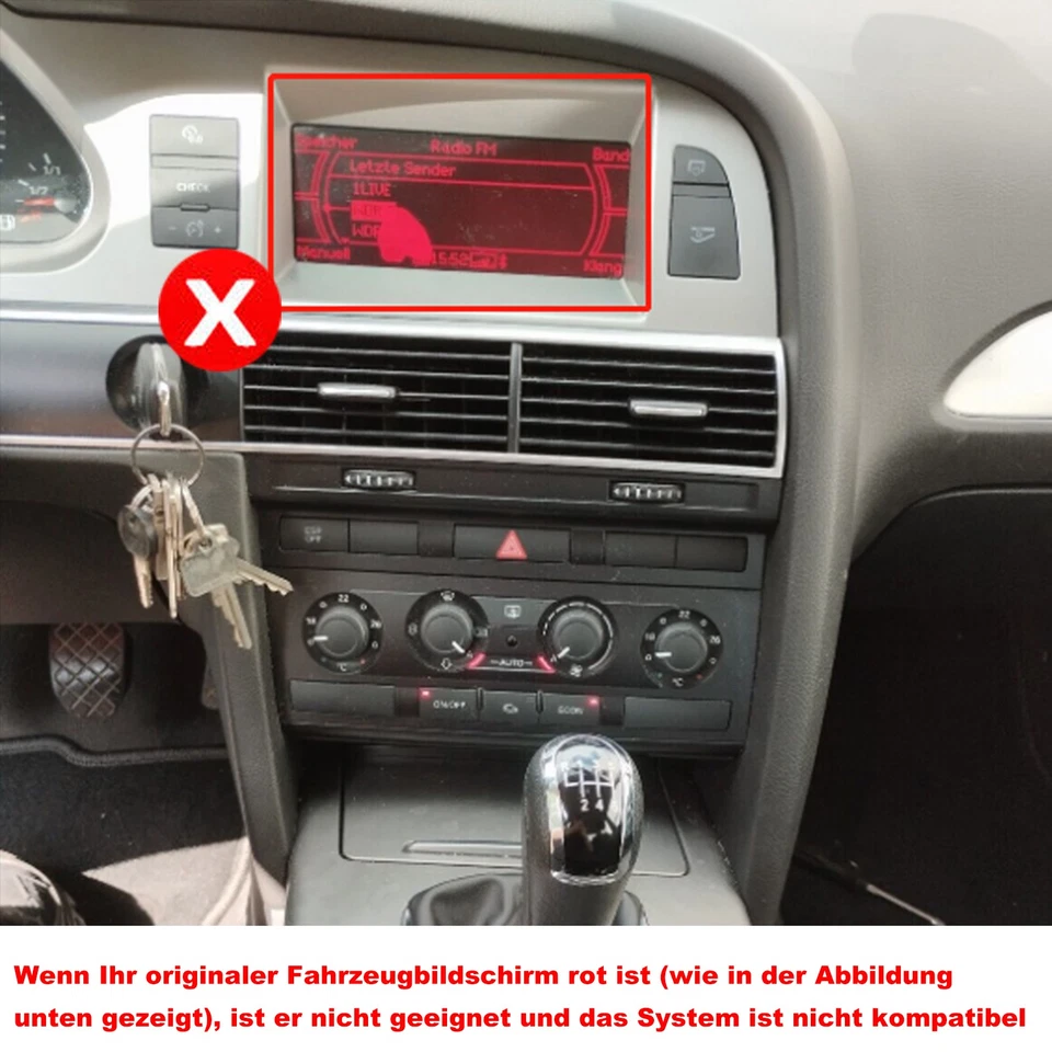 6+128G 8.8" Carplay Autoradio Für Audi A6 C6 4F MMI 2G 2005-2009 Android GPS NAV - Bild 2 von 4