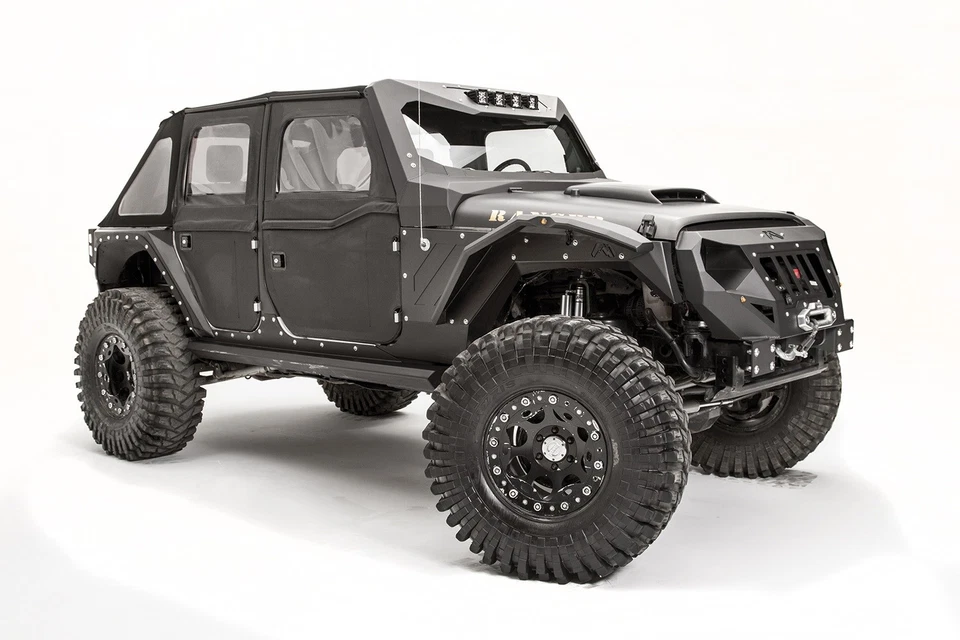 Guardabarros Fab Fours Jk1003-1 acampanado para 07-18 Wrangler (Jk) Foto 2 de 4