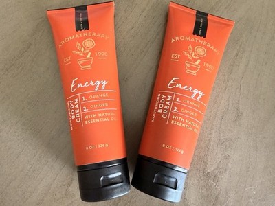 Bath & Body Works Aromatherapy ENERGY Orange Ginger Body Cream 8 Oz FULL
