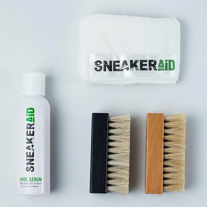 Tenis Zapatillas Kit de Limpieza y Acondicionamiento Natural, 2 Cepillos, Toalla MF Foto 3 de 4