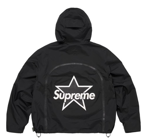 Supreme Vanson Leathers GORETEX Shell Jacket Black Small New - Picture 2 of 3