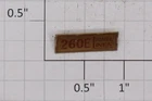 Lionel 260E-8 Red Letter Lionel Lines Brass Nameplate with Tabs