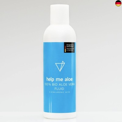 Aloe Vera Gel 100% Bio ohne Zusätze | After Sun Lotion | Mit Hylauronsäure für e