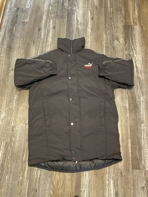 PUMA King Oversized Puffer Full Zip Jacket Black Casual Outerwear Men Sz XS