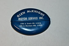Vintage Quikoin Rubber Coin Purse Glen McKnight Motor Service Chicago Mass