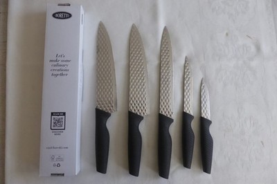 5 teiliges Messerset von BORETTI, Santokumesser,neuwertig in OVP, Santoku knife