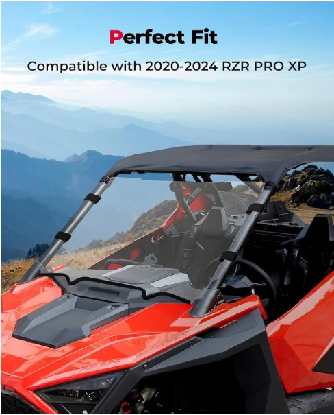 KEMIMOTO PRO XP Windshield Polaris RZR PRO XP 2020-2024/ RZR Turbo R 2022-2024 - Bild 2 von 3