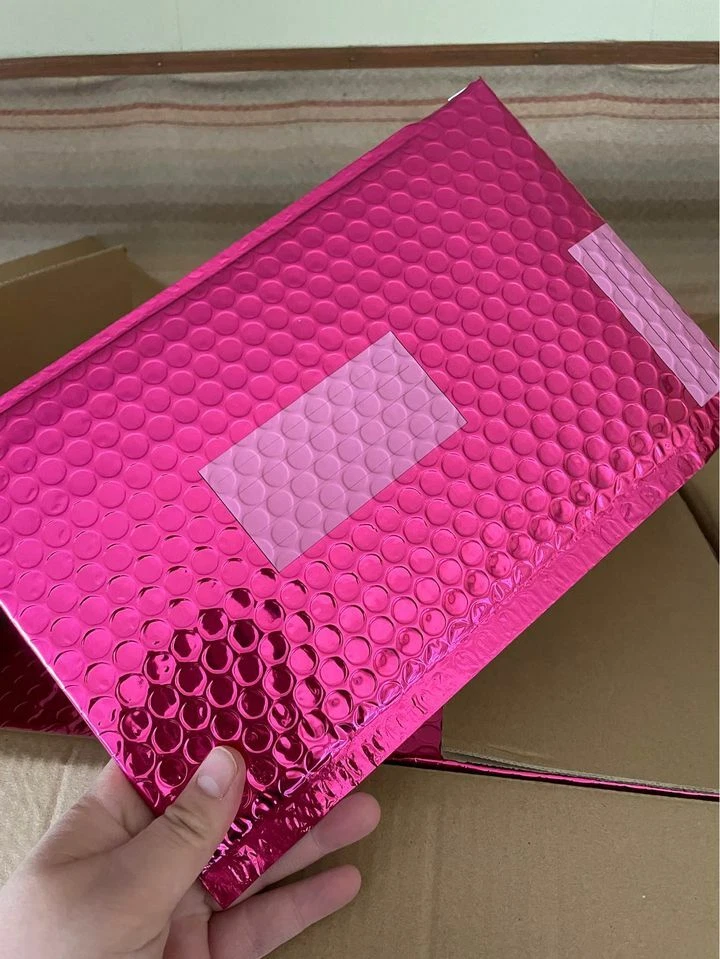 100 Enveloppes bulle métallisée pour format A5 210 x 150 mm rose - Photo 1/1
