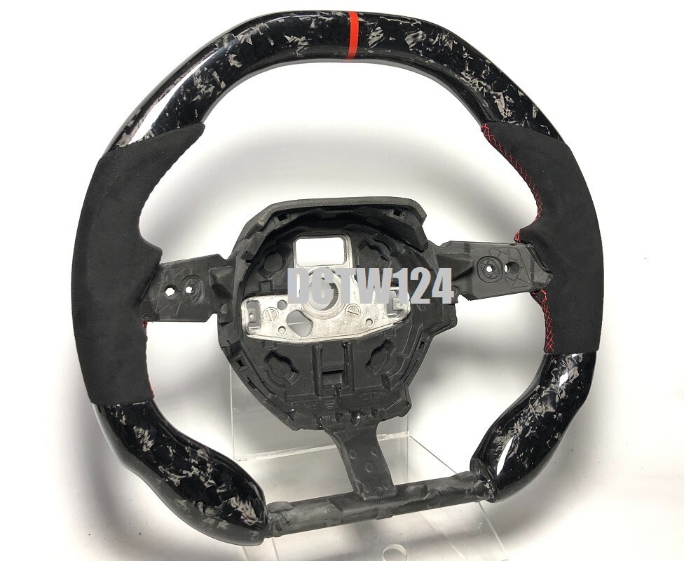 Forged Carbon steering wheel Lamborghini Huracan all model RED ring stitching