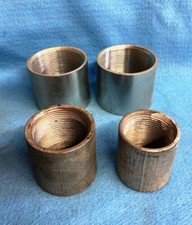 ASSORTED UNBRANDED STEEL FULLY THREADED COUPLING  LOT OF 4 