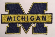 University of Michigan patch iron on  2.5" wide heat seal UMich  u of m M patch