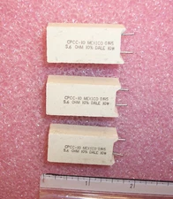 QTY (10) 5.6 Ohm 10W 10% RADIAL CEMENT WIREWOUND RESISTORS CPCC10-5.6-10% DALE