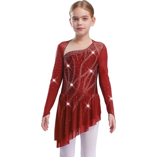 Girl's Lyrical Dance Costume Contemporary Latin Dance Leotard Dresses Ballerina - Picture 18 of 121