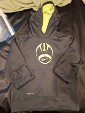 Nike Therma Fit Boys Size Medium Hoodie With Football Emblem