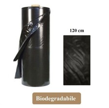 Telo Pacciamatura Biodegradabile Nero cm 120 Antierbacce Senza Fori mt 1,20 H