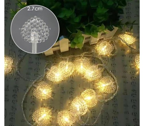 ENLACE Catena Luminosa A Cuore LED 2 M – 20 Luci Rosse A Batteria – Per San Valentino, Matrimoni, Feste