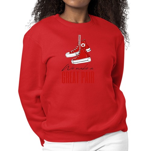 Womens Graphic Sweatshirt Say it Soul - we Make a Great Pair - Picture 24 of 70
