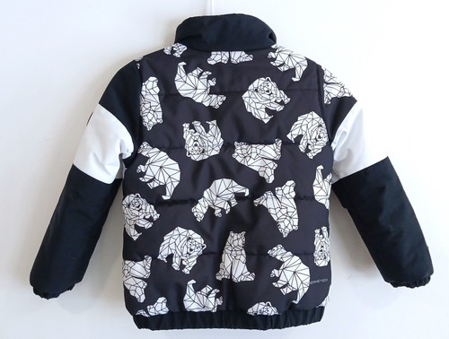Obermeyer Boys' Bailey Snow Jacket black and white polar bear sz 7 kids - Picture 2 of 11