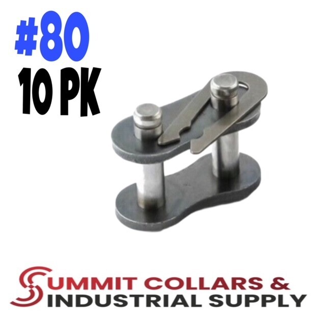 (10PK) #80 Roller Chain Connecting Links, Ships same day, Great Quality!