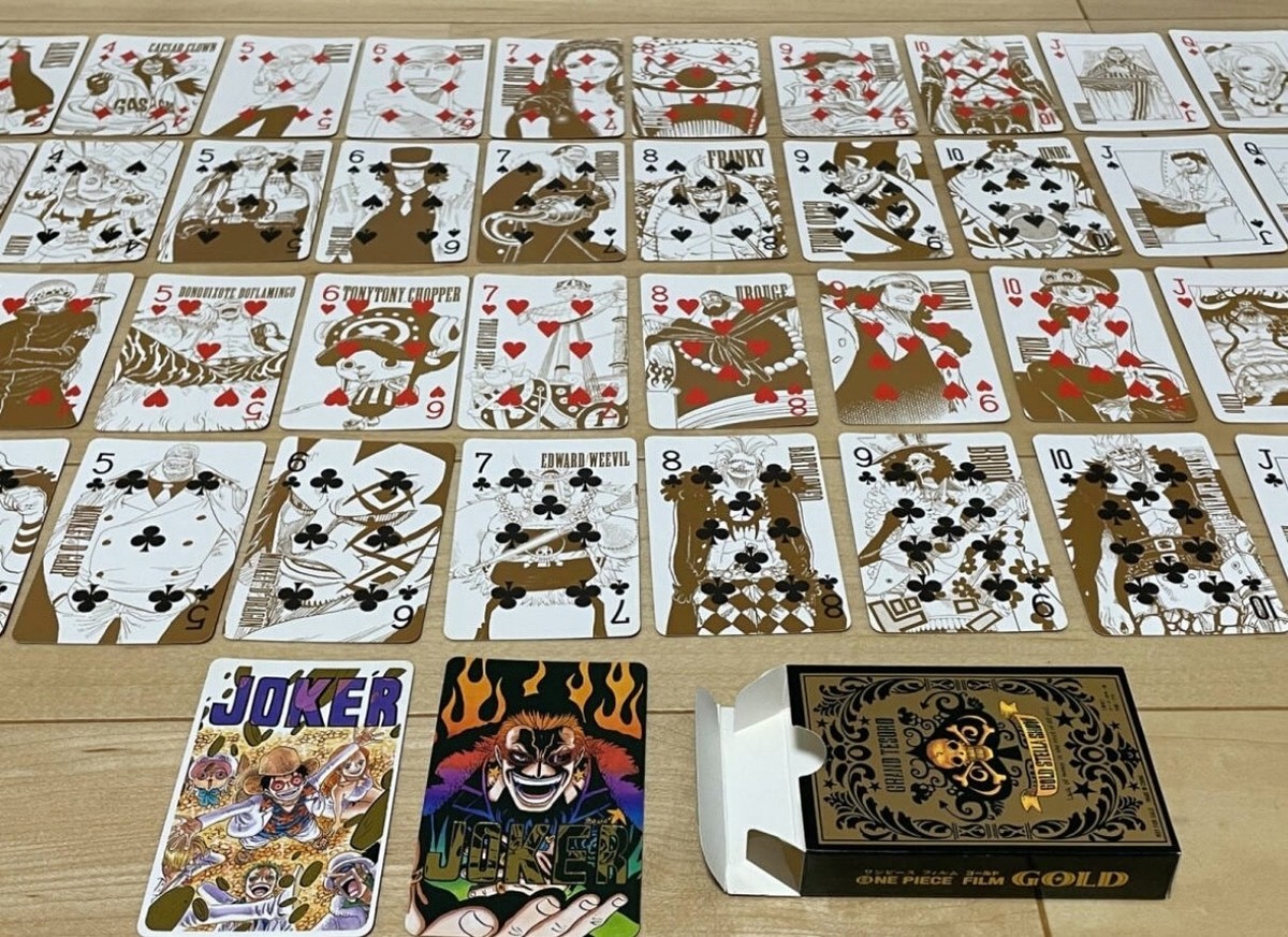 ONE PIECE Gold Playing Cards Set Special Playing Cards MOnkey D