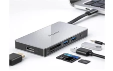 Byeasy Flip Cover Design Series 7-in-1 Docking Station UC106 Silver (BARGAIN)