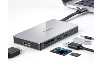 Byeasy Flip Cover Design Series 7-in-1 Docking Station UC106 Silver (BARGAIN)