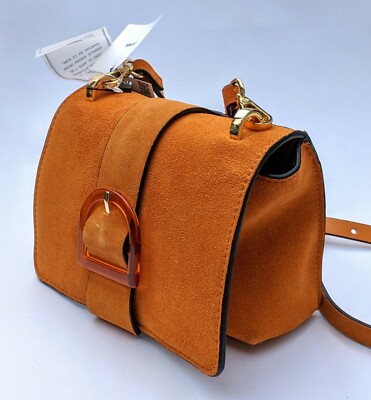NEW ZARA LEATHER MINI CITY BAG CROSSBODY SHOULDER STRAP MUSTARD YELLOW YELLOW   
