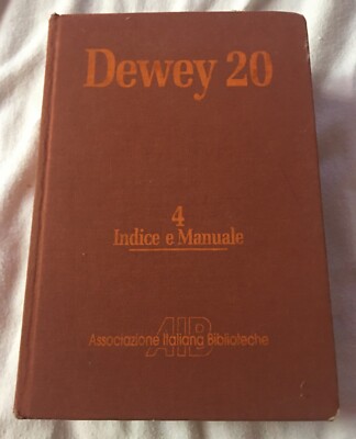 Dewey Dezimal Klassifikation Ausgabe 20 Band 4 Index und Handbuch 20