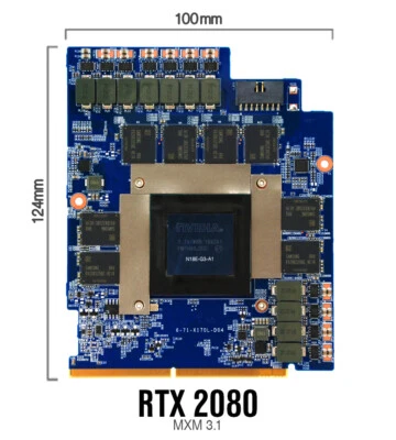 Clevo P870TM1: NVIDIA RTX 2080; N18E-G3; 8GB DDR6; MXM3; w/o GPU Heatsink - image 1 of 2