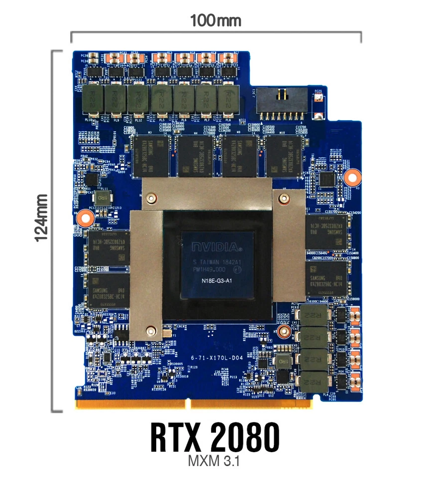 Clevo P775TM;NVIDIA RTX 2080;N18E-G3;MXM3; GPU Upgrade Kit with CPU/GPU Heatsink - Image 2 of 3