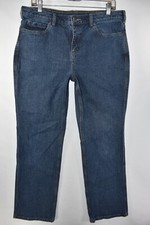 Duluth Trading Flex Work Relaxed Jeans Womens Size 12x33 Blue Meas. 34x33